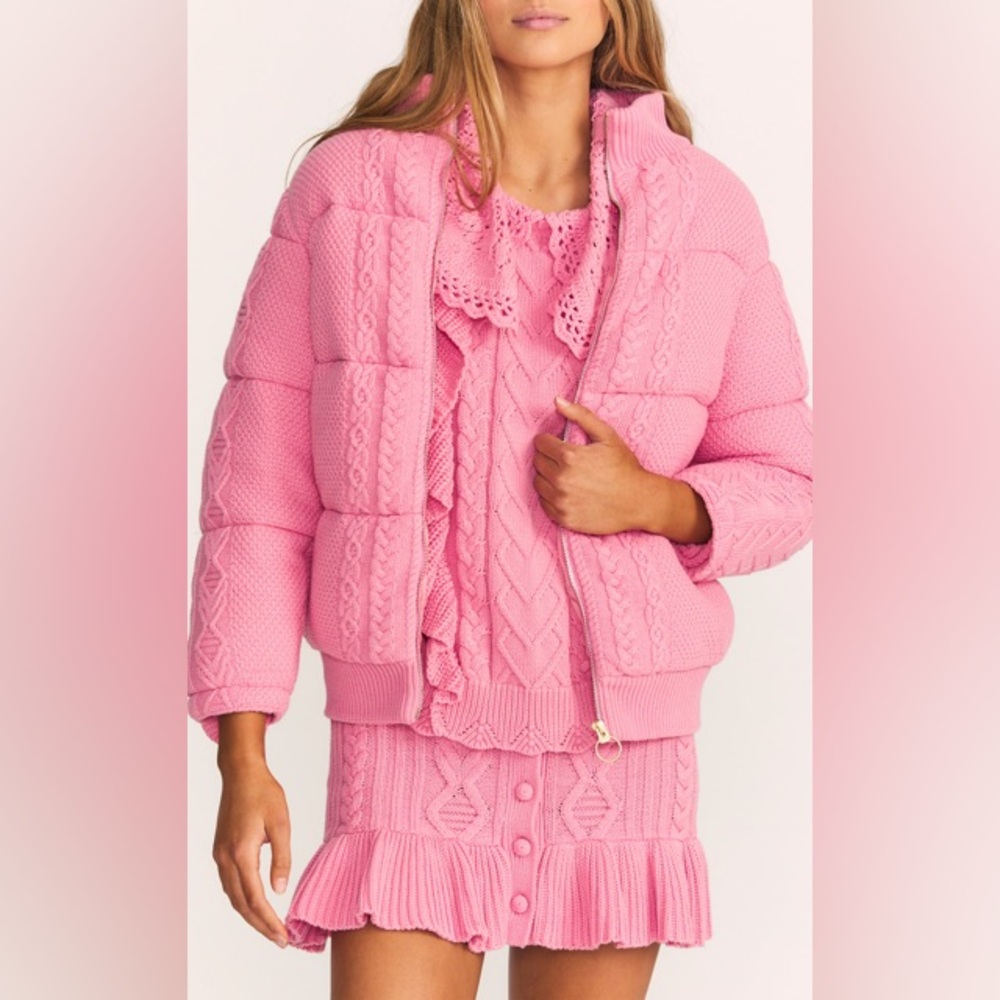 Loveshackfancy Andora Bomber Puffer Jacket NWT- M